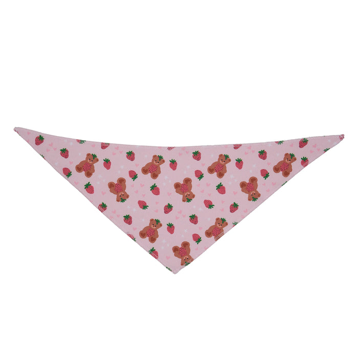 Strawberry Bears Bandanas - 12 pack dog grooming bandanas