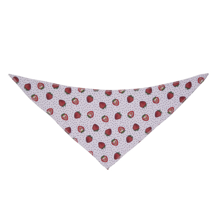 Strawberry Dots Bandanas - 12 pack dog grooming bandanas