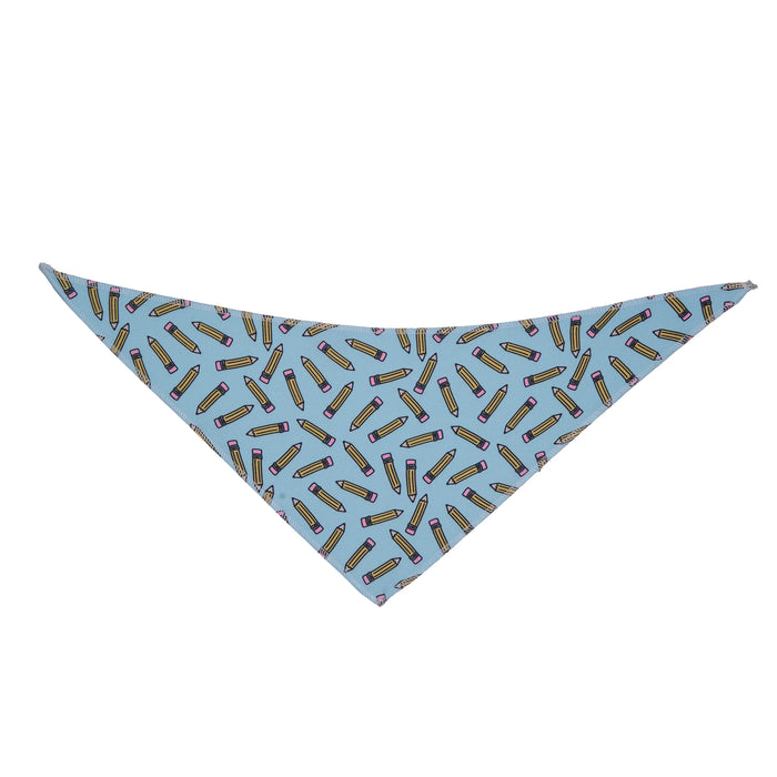 School Pencils Bandanas - 12 pack dog grooming bandanas