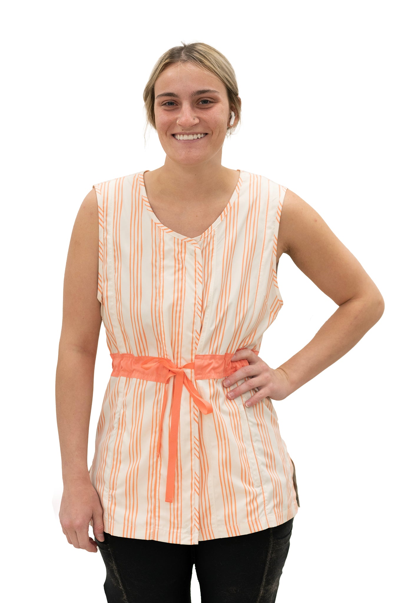 sleeveless dog grooming smock for women, water resistant hair resistant