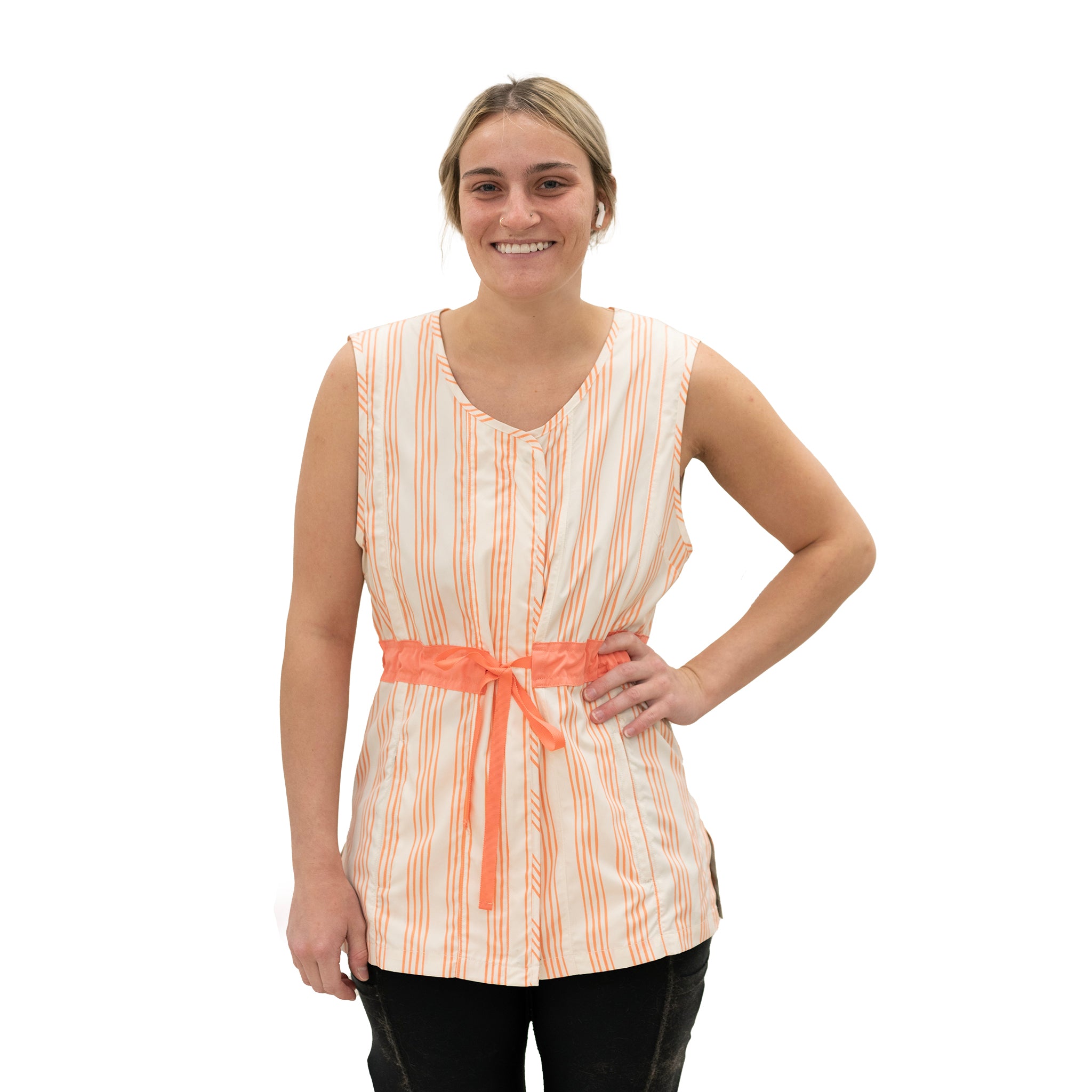 sleeveless dog grooming smock for women, water resistant hair resistant