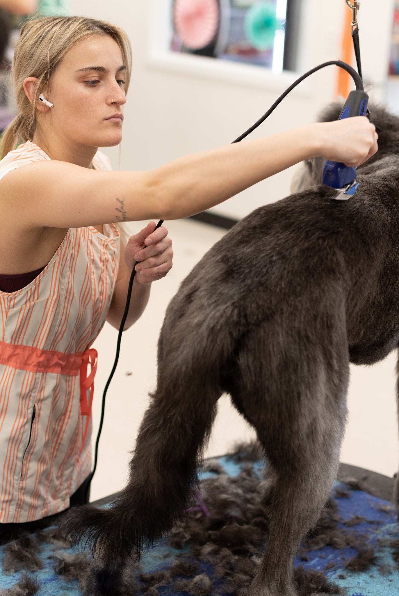 trendy dog grooming smock for women