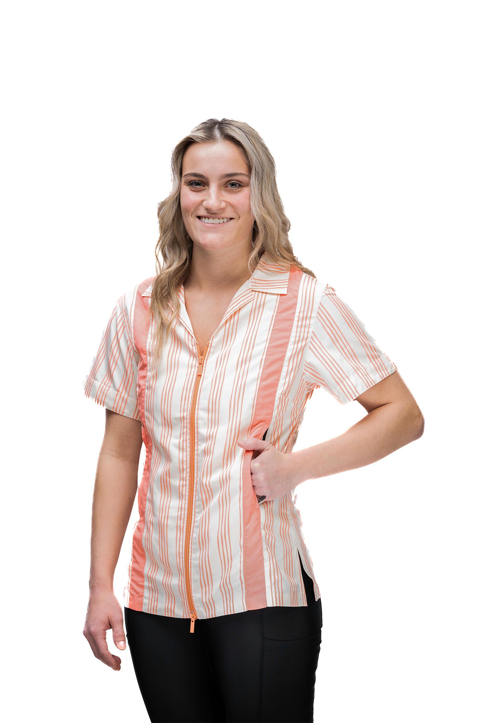 dog grooming smock with pockets and collar