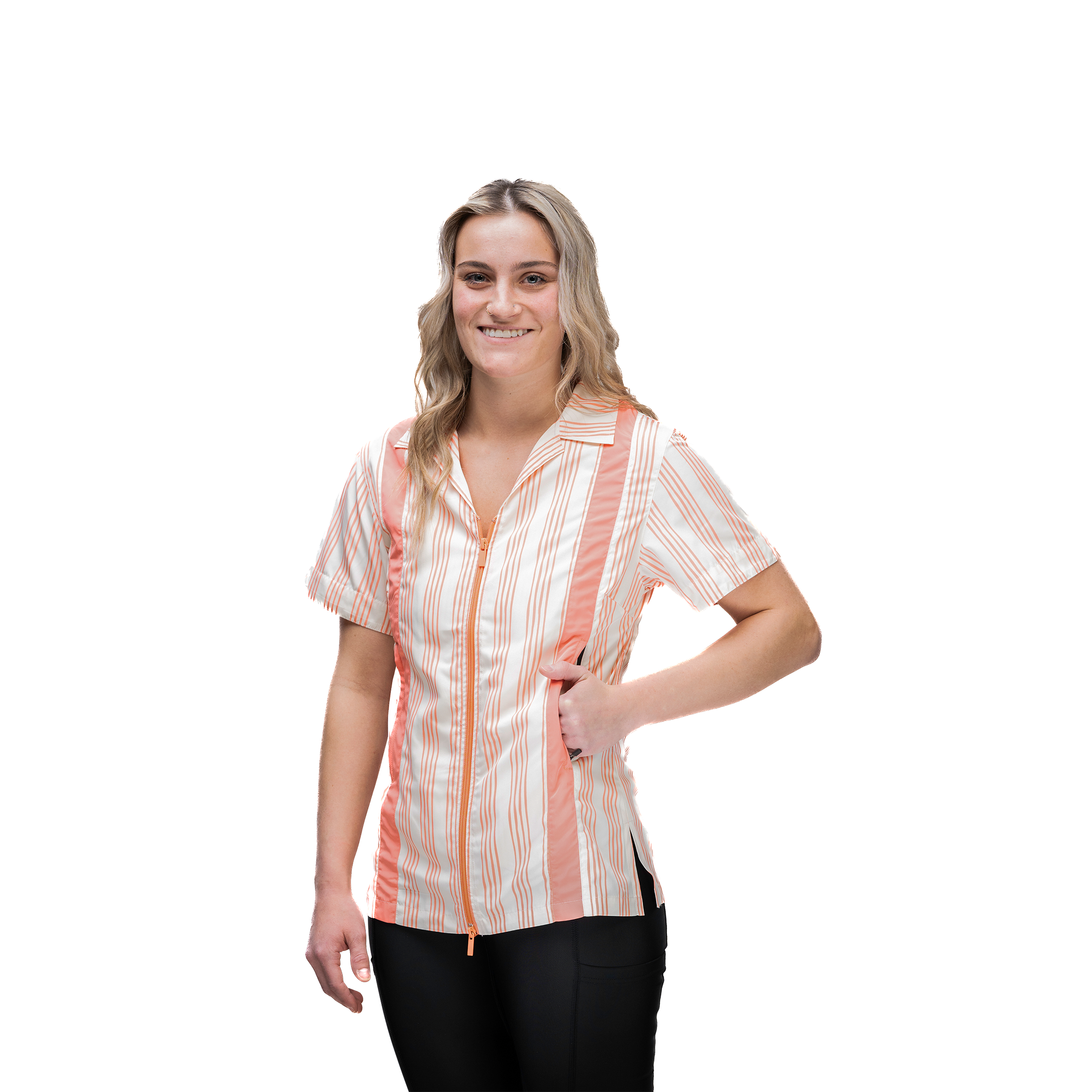 dog grooming smock with pockets and collar