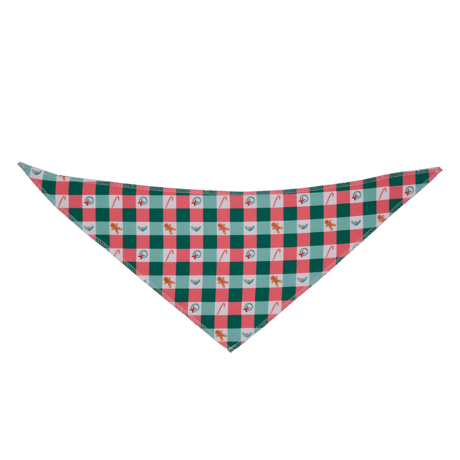 Christmas Gingham Bandanas - 12 pack