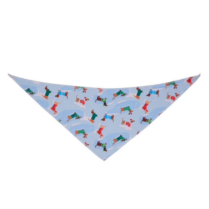Dachshund Through the Snow Bandanas - 12 pack dog grooming bandanas