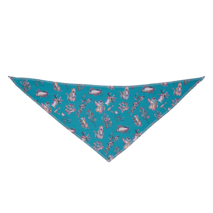 Watercolor Whiskers Bandanas - 12 pack dog grooming bandanas