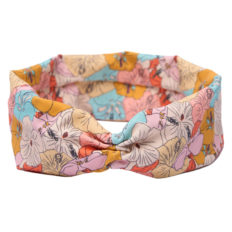 Headband in Retro Summer Hibiscus