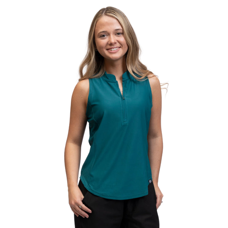 Joan Fitted Athletic Grooming Apparel in Deep Teal