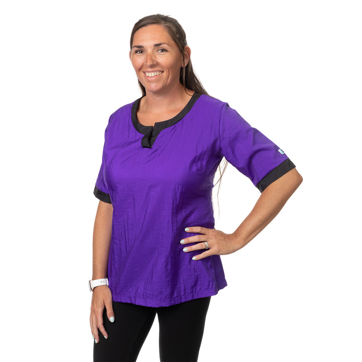 Jodi Murphy Missy Short Sleeve Top Purple