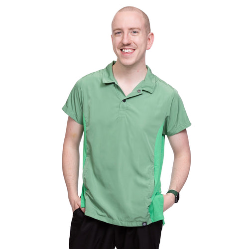 Sammie Grooming Smock w/ Mesh Side - Sage Green