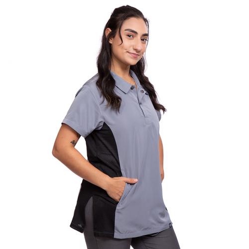 Sammie Grooming Smock w/ Mesh Side - Grey