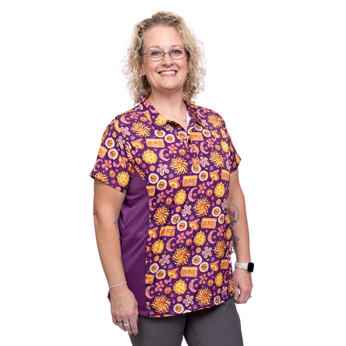 Sammie Grooming Smock w/ Mesh Side - Groovy Retro