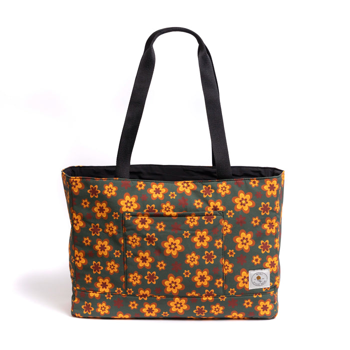 Retro Bloom hair-resistant waterproof tote bag