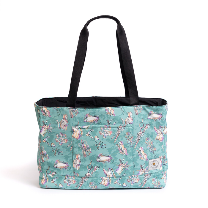 Watercolor Whiskers hair-resistant waterproof tote bag