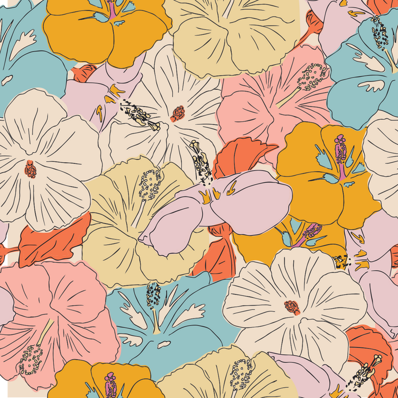 Retro Summer Hibiscus