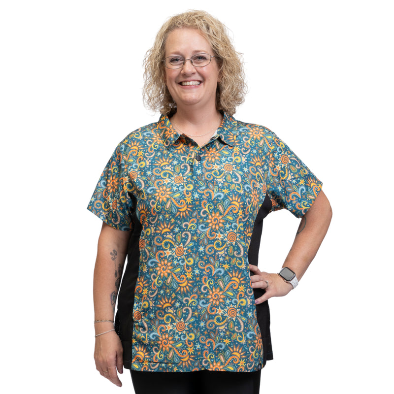 Sammie Grooming Smock w/ Mesh Side in Celestial Suns