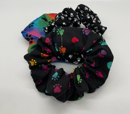 Paw print clearance scrunchie